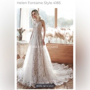 Helen Fontaine Lace Ivory over Champagne NEW